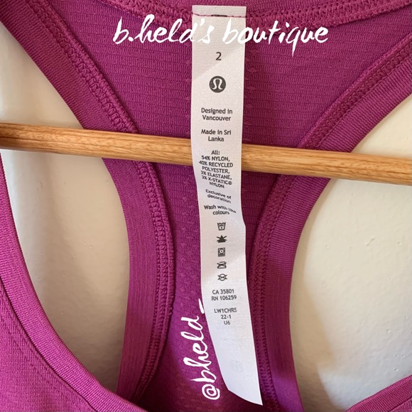 lululemon Swiftly Tech Racerback Tank Top 2.0 Vivid Plum Purple Size 2 New NWT - Picture 7 of 12